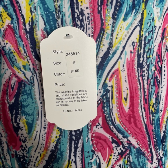 Shoreline Sleeveless Dress Small Bright Abstract Silver Metallic NWT Coverup - Picture 5 of 12